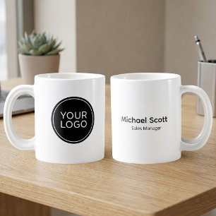 Custom Business Logo and Employee Name Coffee Mug