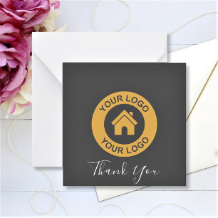Custom Business Logo And Message Thank You Card