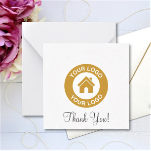 Custom Business Logo And Message Thank You Card