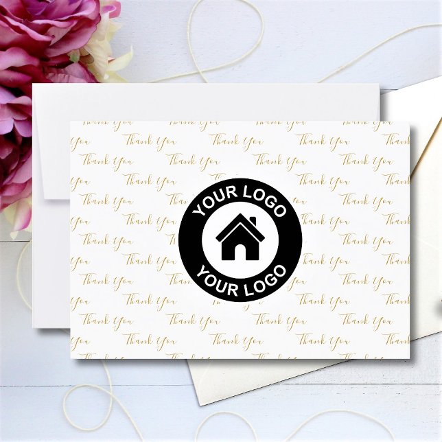Custom Business Logo And Message Thank You Card (Creator Uploaded)