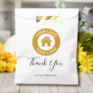 Custom Business Logo And Message Thank You Favour  Favour Bags