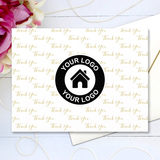 Custom Business Logo And Message Thank You Postcard (Creator Uploaded)