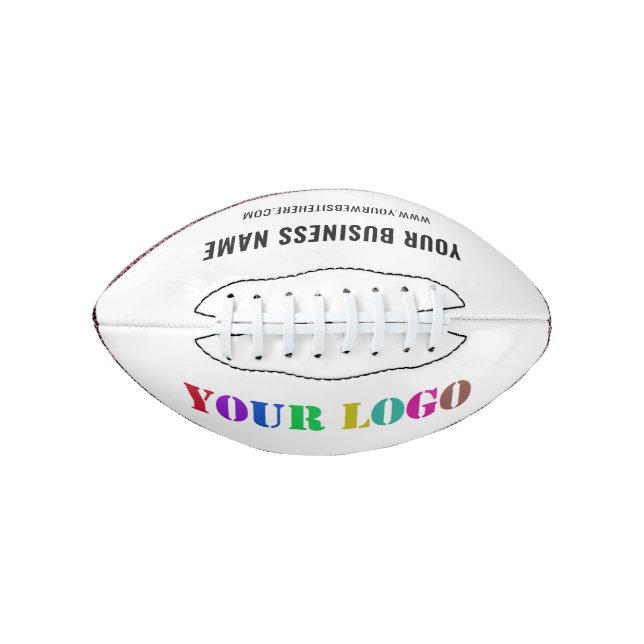 Custom Business Logo and Name Text Football American Football (Front)