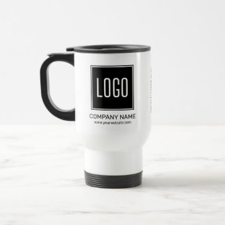 Custom Business Logo and QR Code Personalised Travel Mug