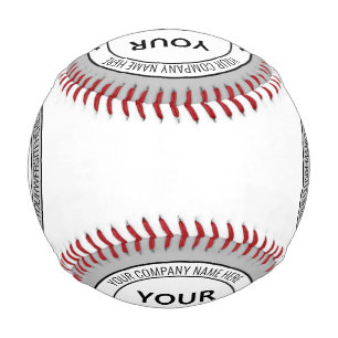 Custom Business Logo and Text Baseball Example