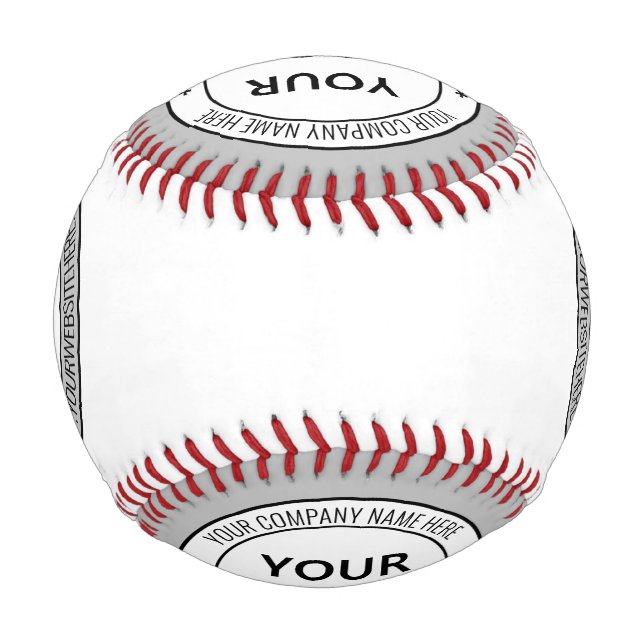 Custom Business Logo and Text Baseball Example (Back)