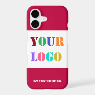 Custom Business Logo and Text Branded iPhone Case