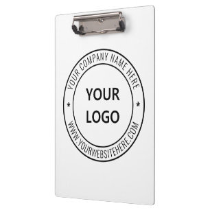 Custom Business Logo and Text Company Clipboard
