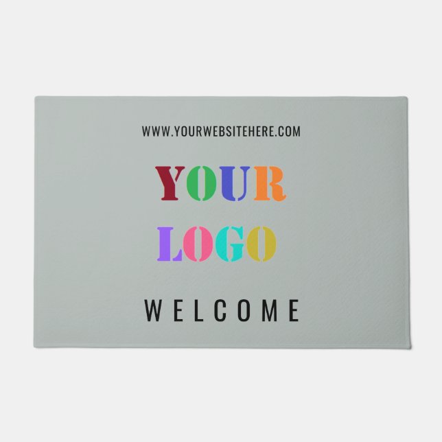 Custom Business Logo and Text Company Doormat (Front)