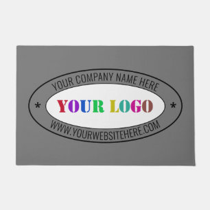Custom Business Logo and Text Company Doormat