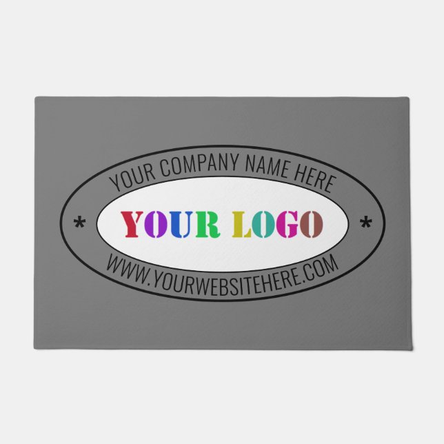 Custom Business Logo and Text Company Doormat (Front)