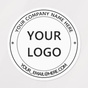 Custom Business Logo and Text Company Labels