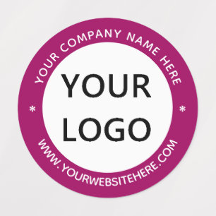 Custom Business Logo and Text Company Labels