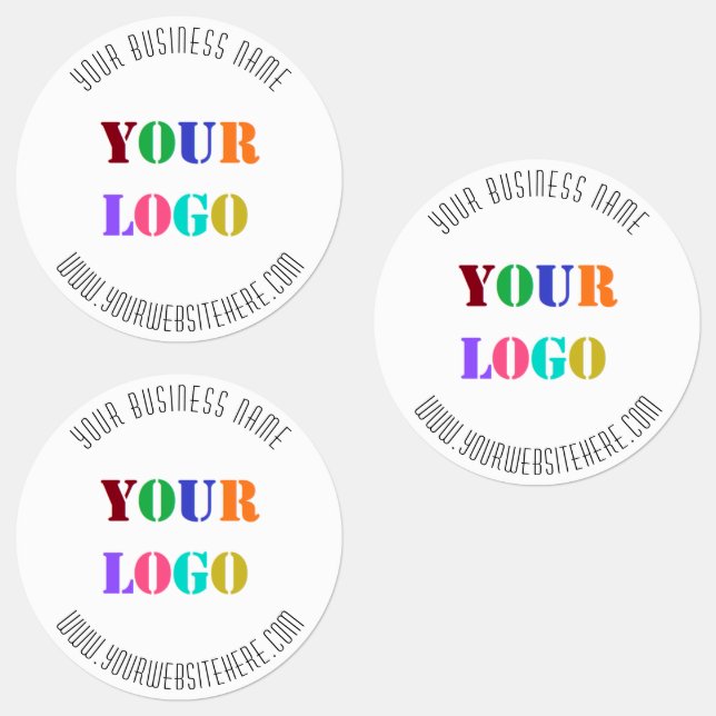 Custom Business Logo and Text Company Labels (Group)