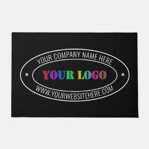 Custom Business Logo and Text Doormat Choose Colou