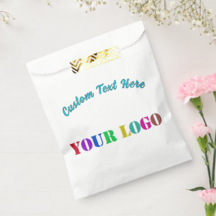 Custom Business Logo and Text Favour Bag Template