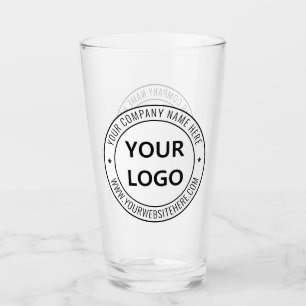 Custom Business Logo and Text Glass Your Colours