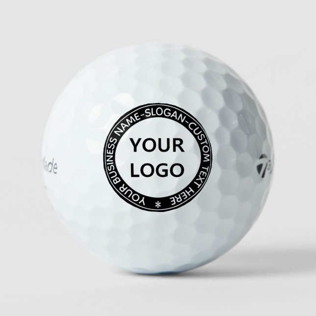 Custom Business Logo and Text Golf Balls Stamp (Front)