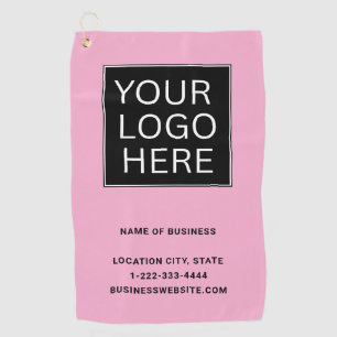Custom Business Logo and Text Golf Towel