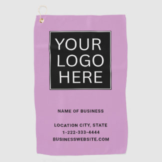 Custom Business Logo and Text Golf Towel