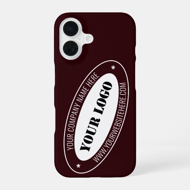 Custom Business Logo and Text iPhone Case Template (Back)