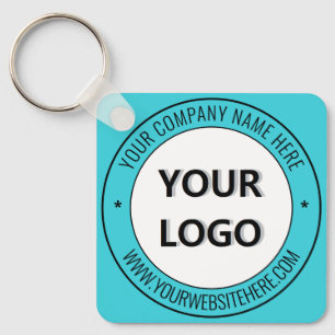 Custom Business Logo and Text Keychain Template
