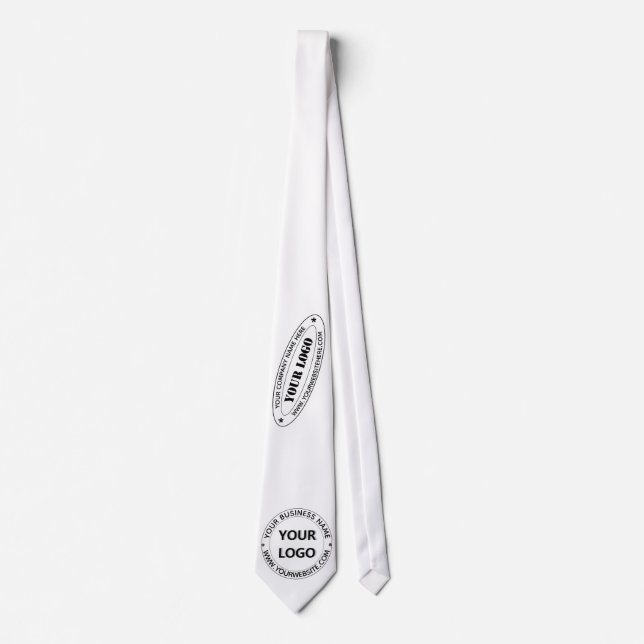Custom Business Logo and Text Neck Tie Template (Front)