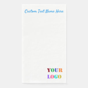 Custom Business Logo and Text Paper Guest Towels Napkin