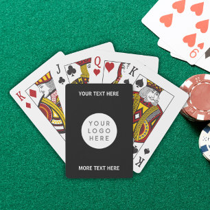 Custom Business Logo And Text Playing Cards