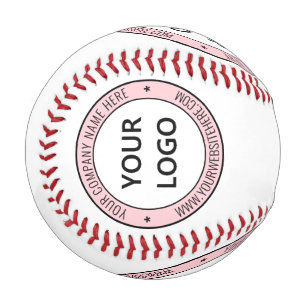 Custom Business Logo and Text Promotional Baseball