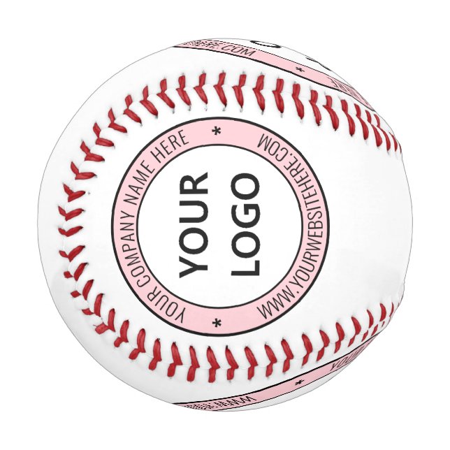 Custom Business Logo and Text Promotional Baseball (Front Left)