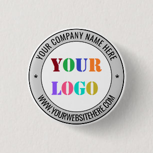 Custom Business Logo and Text Promotional Button