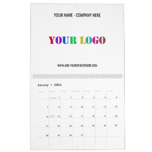 Custom Business Logo and Text Promotional Calendar