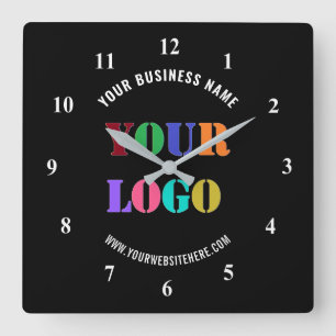 Custom Business Logo and Text Promotional Clock