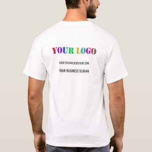 Custom Business Logo and Text Promotional Company T-Shirt