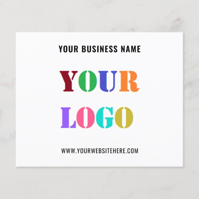 Custom Business Logo and Text Promotional Flyer (Front)
