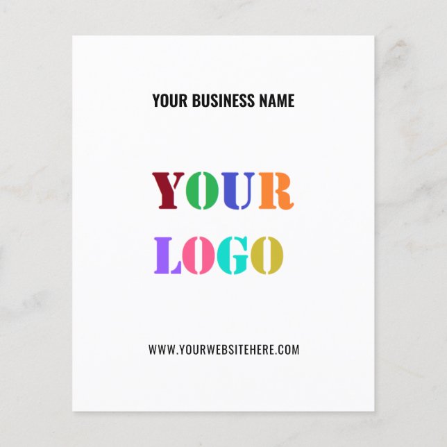 Custom Business Logo and Text Promotional Flyers (Back)