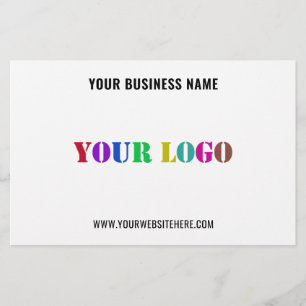 Custom Business Logo and Text Promotional Flyers