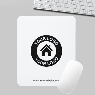 Custom Business Logo and Text Promotional Mousepad