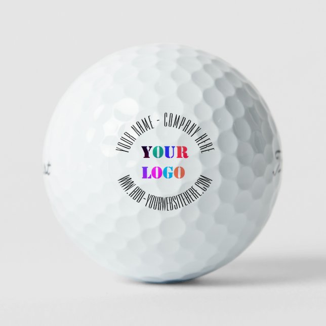 Custom Business Logo and Text Stamps Golf Balls (Front)