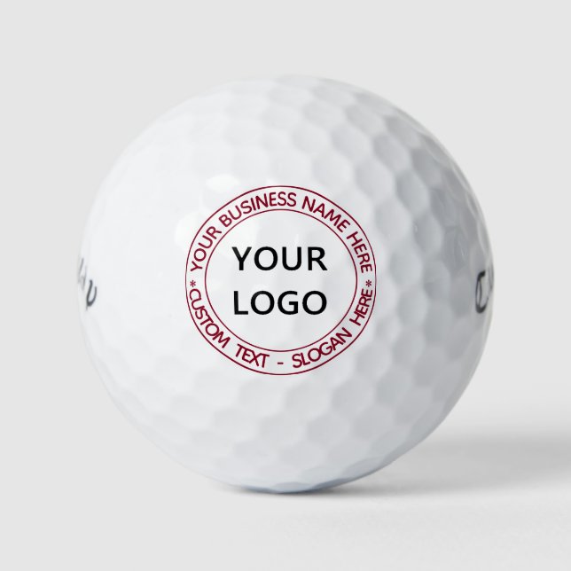 Custom Business Logo and Text Stamps Golf Balls (Front)