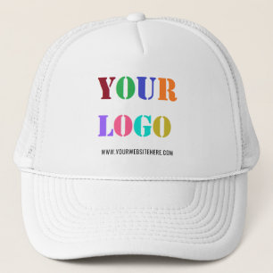 Custom Business Logo and Text Trucker Hat Template