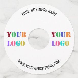 Custom Business Logo and Text Wine Glass Tag
