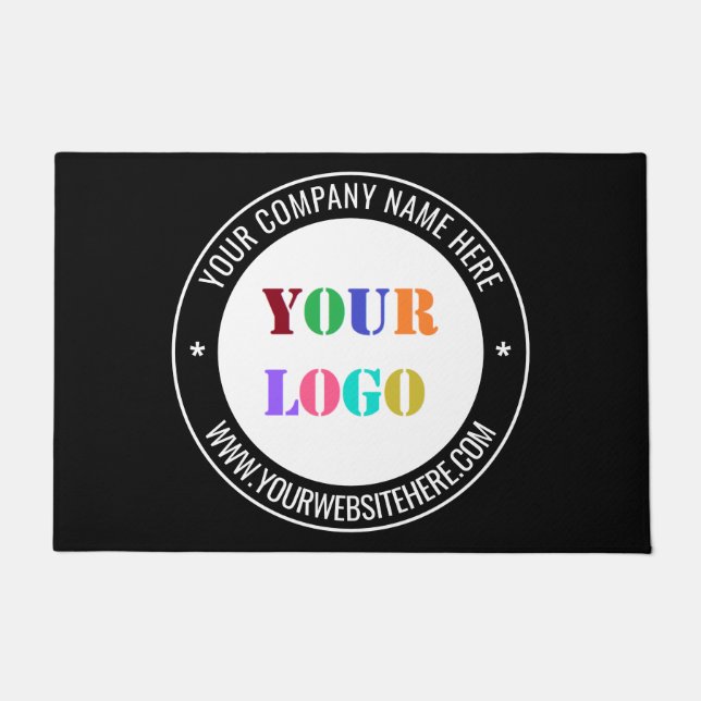 Custom Business Logo and Text Your Company Doormat (Front)