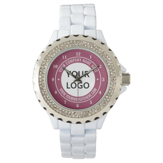 Custom Business Logo and Text Your Company Watch (Front)