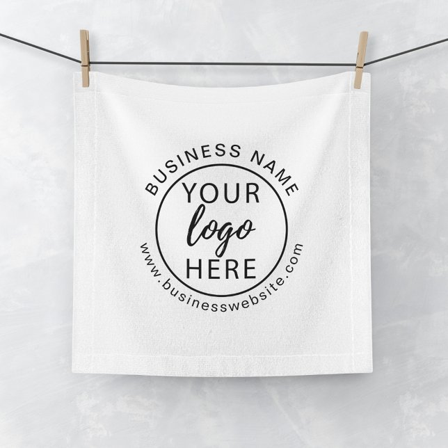 Custom Business Logo and Website Minimalist Wash Cloth (Custom Business Logo and Website Minimalist Wash Cloth)