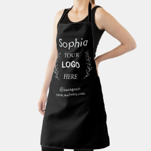  Custom Business Logo Apron   Modern Minimal Compa