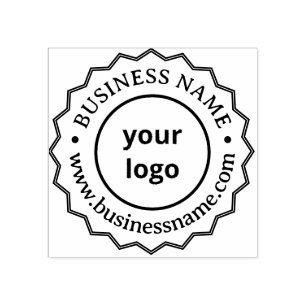 Custom Business Logo Badge Round Circular Business Rubber Stamp