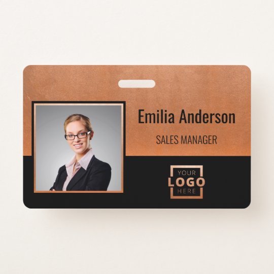 Custom Business Logo Barcode Employee ID Badge