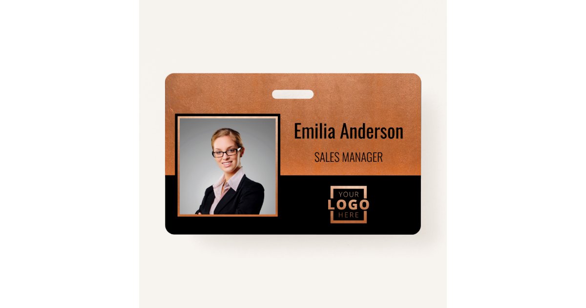 Custom Business Logo Barcode Employee ID Badge